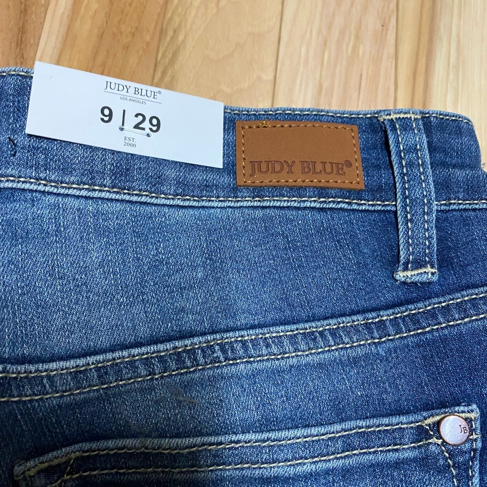 Judy Blue Skinny Jeans Distressed Blue - Picture 2 of 7